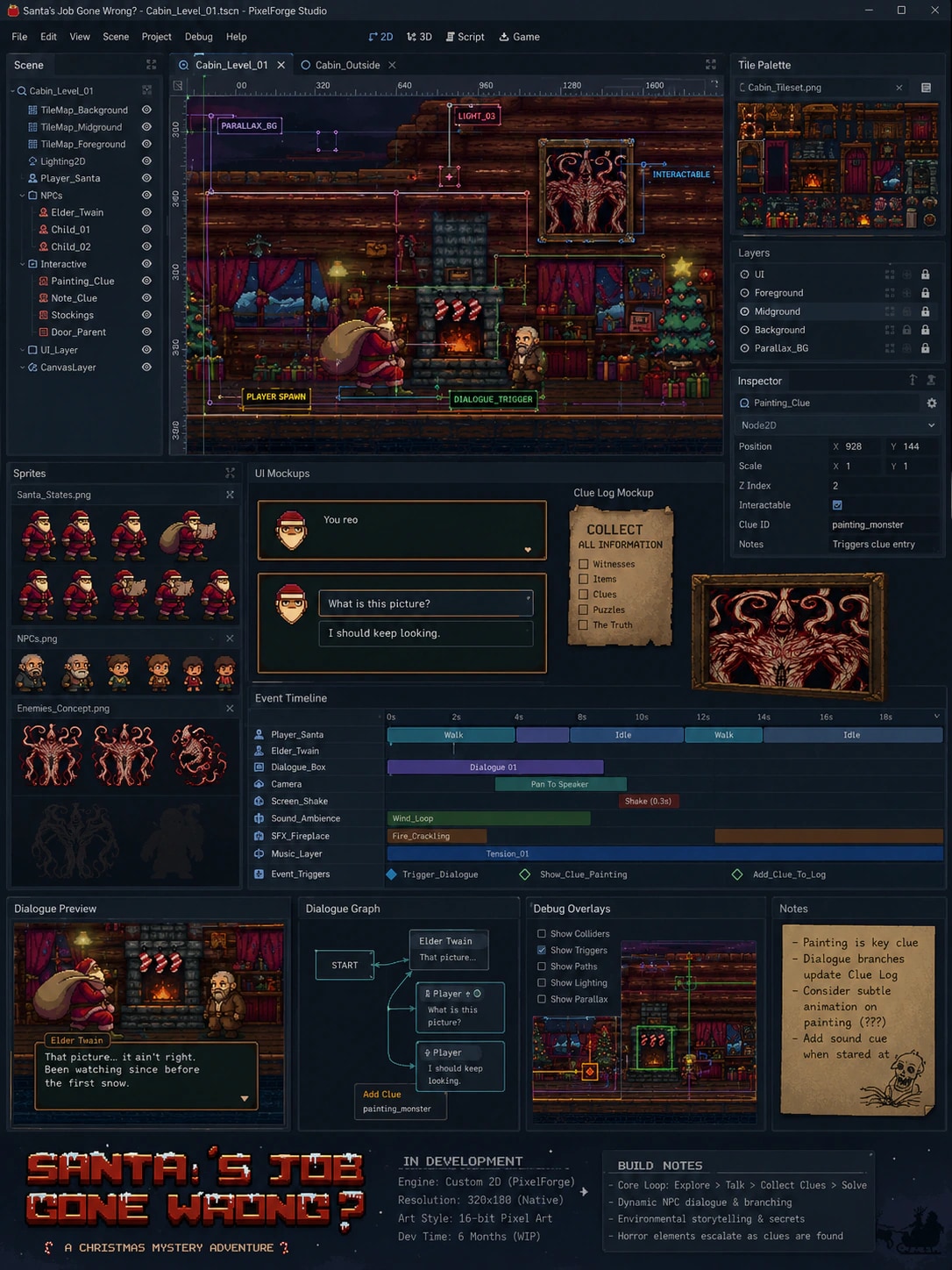 Santa's Job Gone Wrong behind the build capture